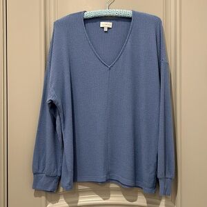 Lucky Brand Brushed Knit V-Neck Top